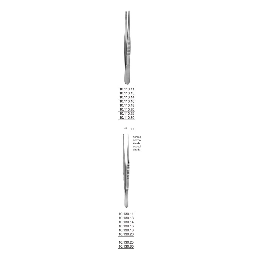PINZA DISECCION 11,5CM 1X2