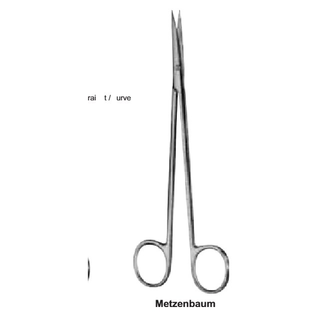 TIJERA METZENBAUM 20CM RECTA A/A