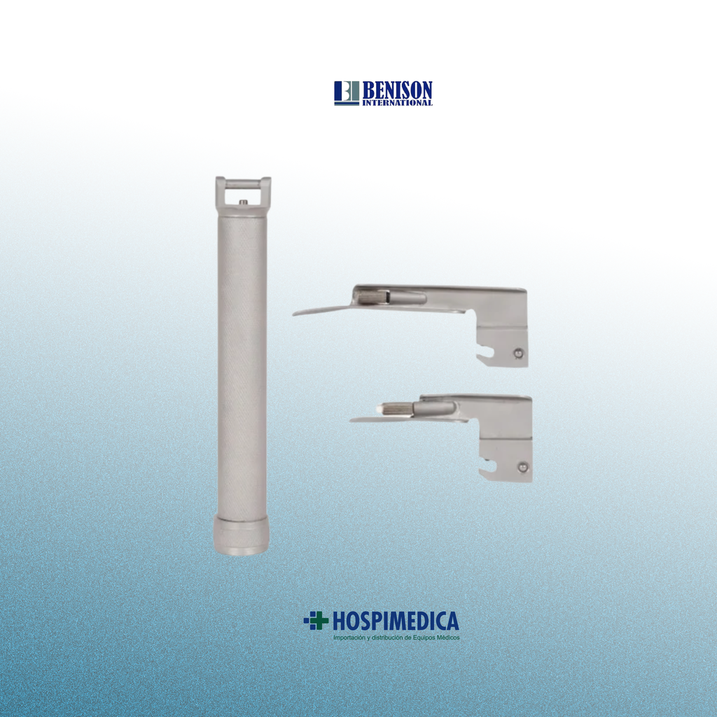SET LARINGOSCOPIO MILLER 000, 00, 0 Y 1 FIBRA OPTICA